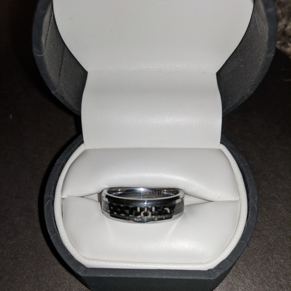 Men's Tunsten Wedding Band Sz 10